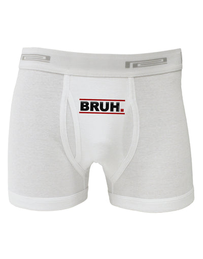 Bruh Text Only Boxer Briefs-Boxer Briefs-TooLoud-White-Small-Davson Sales