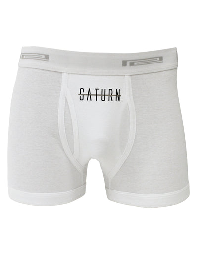 Planet Saturn Text Only Boxer Briefs-Boxer Briefs-TooLoud-White-Small-Davson Sales