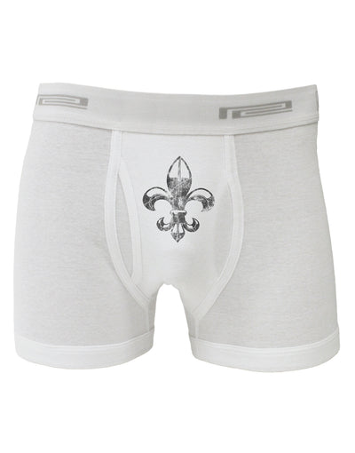 Distressed Fleur de Lis Boxer Briefs-Boxer Briefs-TooLoud-White-Small-Davson Sales