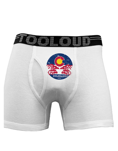 Grunge Colorado Rocky Mountain Bighorn Sheep Flag Boxer Briefs-Boxer Briefs-TooLoud-White-Small-Davson Sales