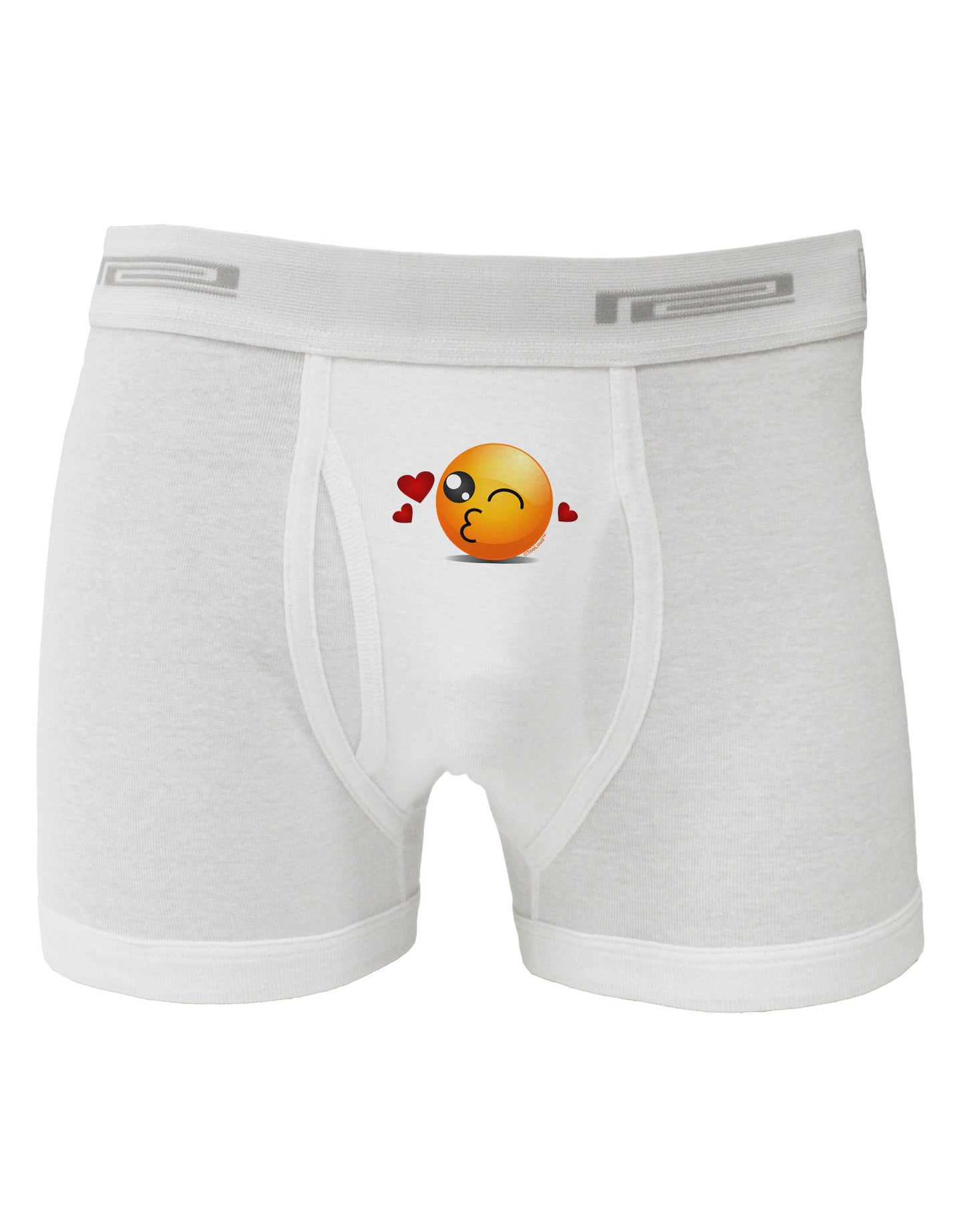Kissy Face Emoji Boxer Briefs-Boxer Briefs-TooLoud-White-Small-Davson Sales