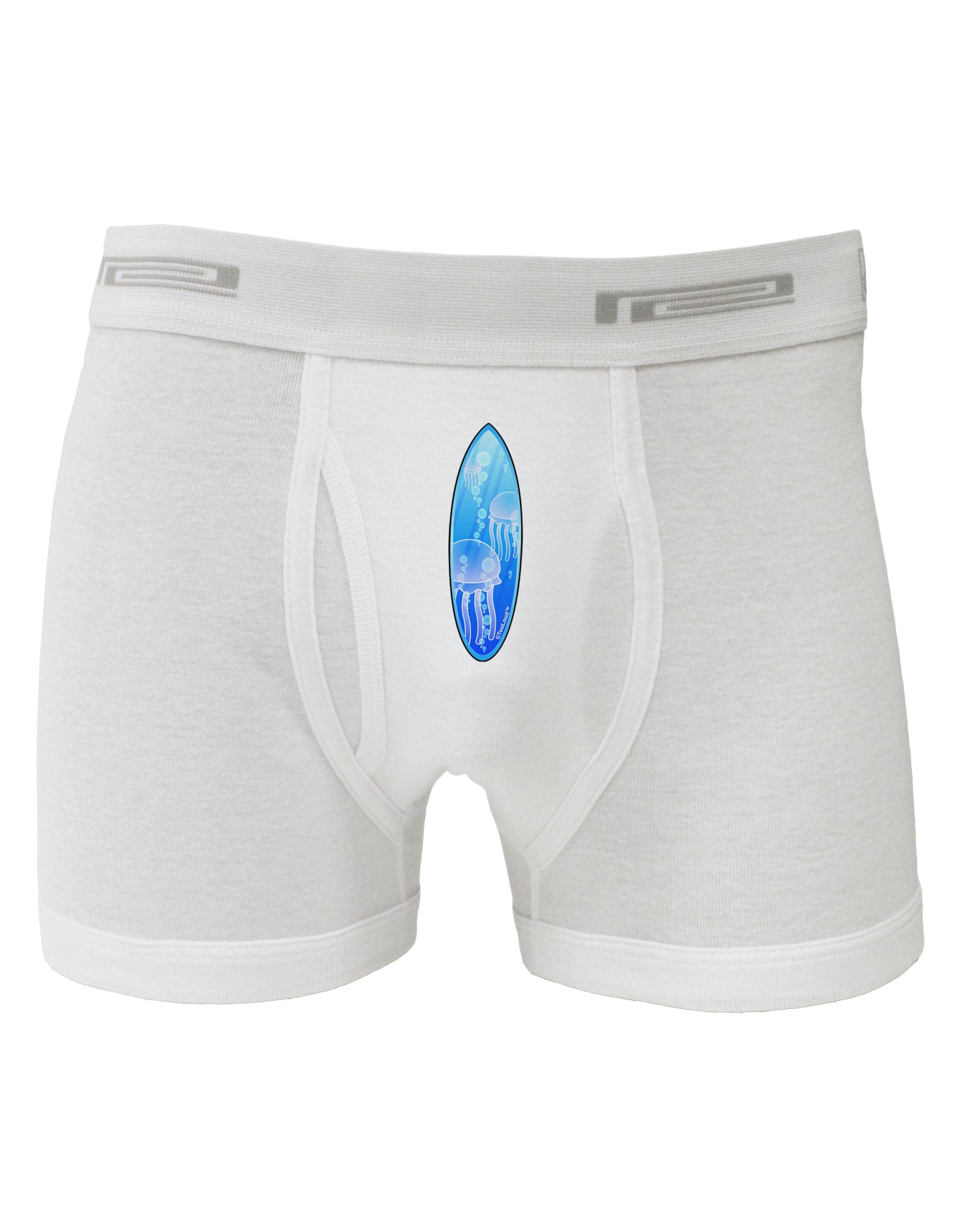 Jellyfish Surfboard Boxer Briefs by TooLoud-Boxer Briefs-TooLoud-White-Small-Davson Sales