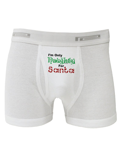 Naughty For Santa Boxer Briefs-Boxer Briefs-TooLoud-White-Small-Davson Sales