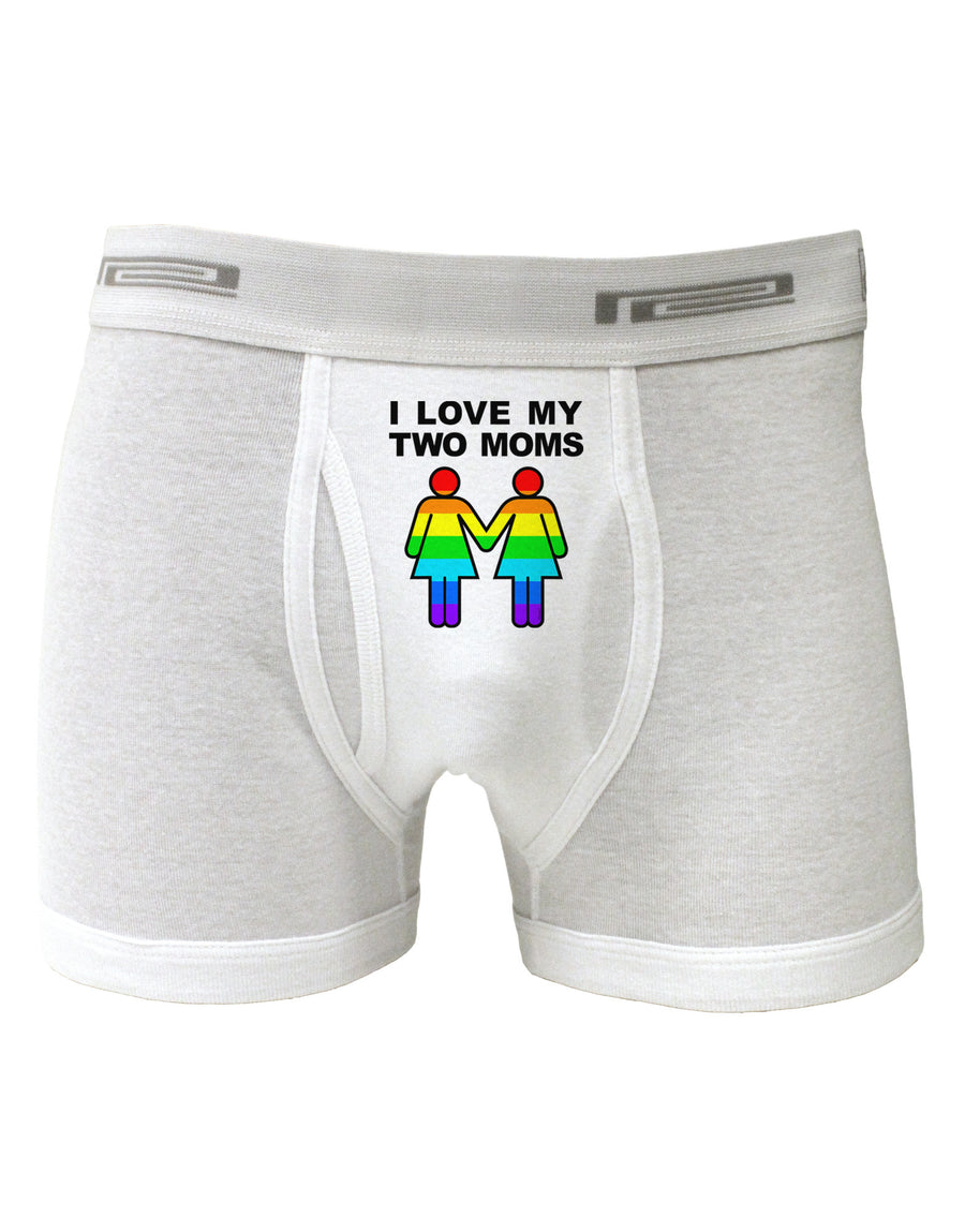 I Love My Two Moms LGBT Boxer Briefs-Boxer Briefs-TooLoud-White-Small-Davson Sales