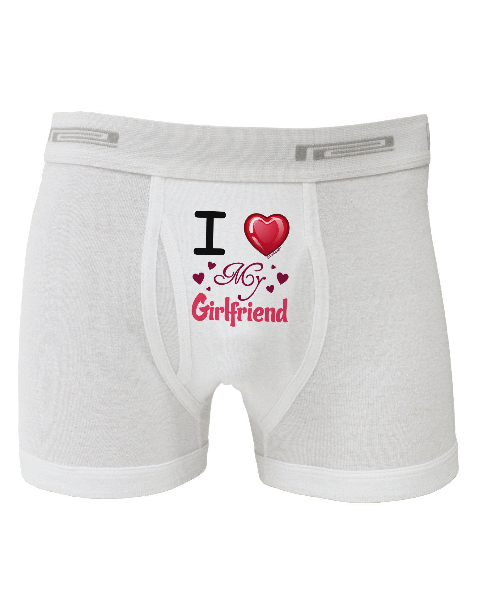 I Love Heart My Girlfriend Boxer Briefs-Boxer Briefs-TooLoud-White-Small-Davson Sales