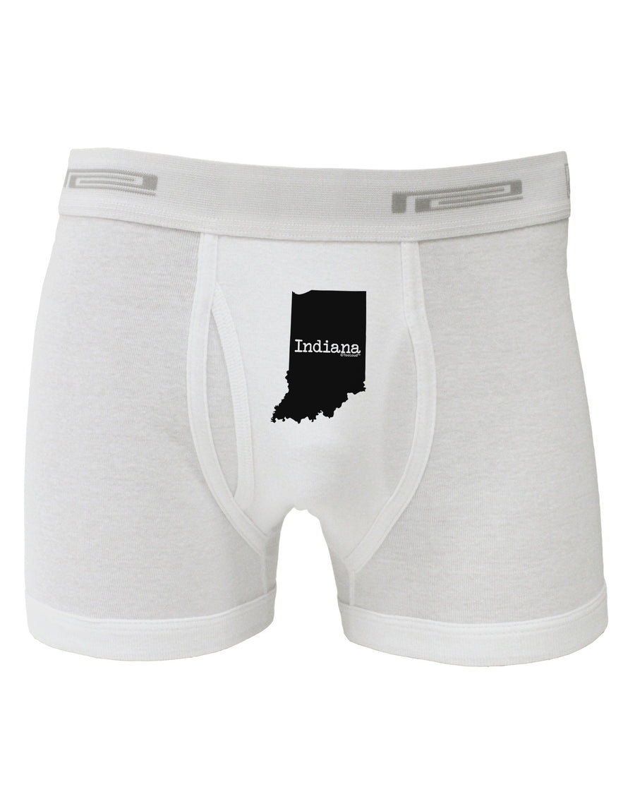 Indiana - United States Shape Boxer Briefs-Boxer Briefs-TooLoud-White-Small-Davson Sales