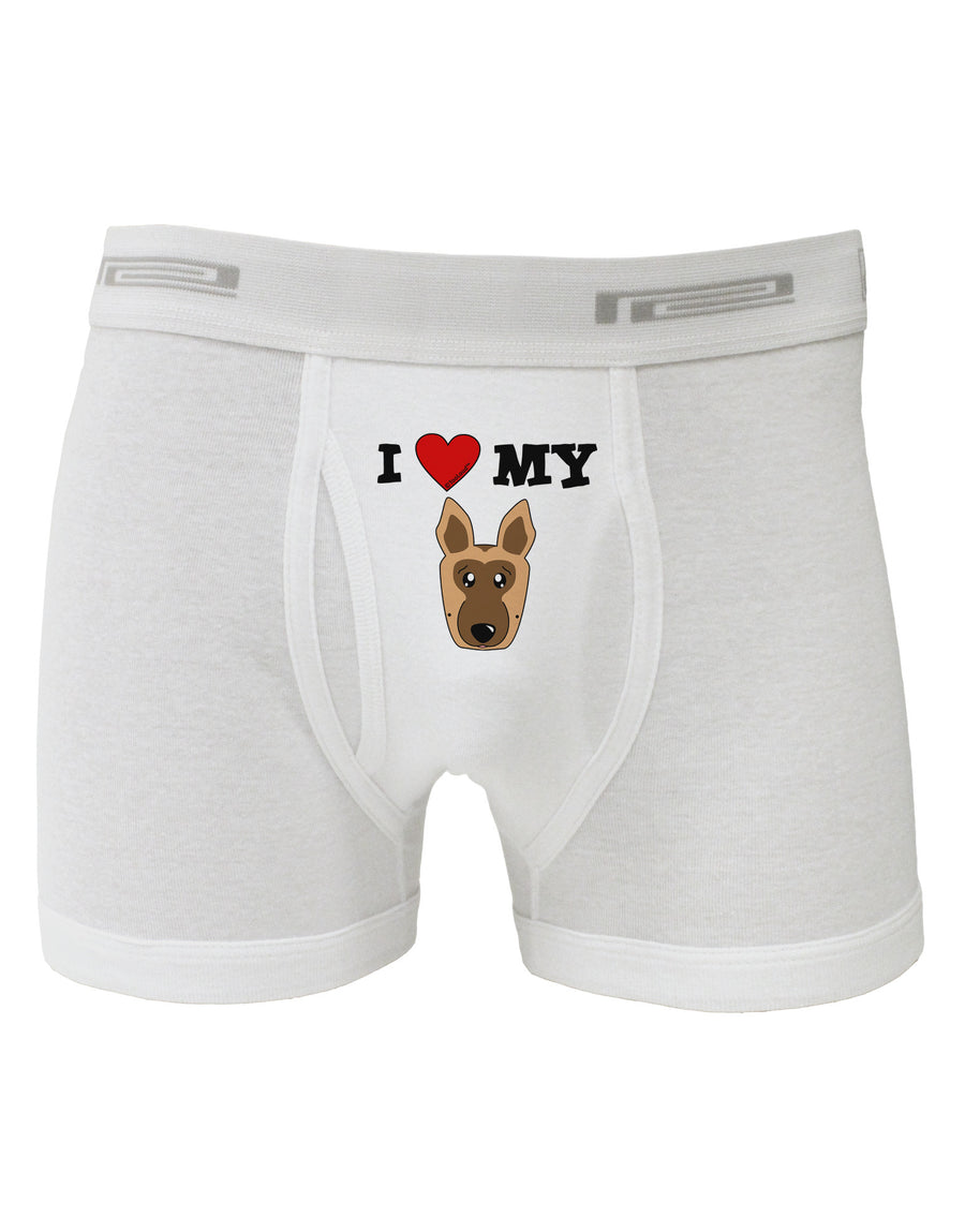 I Heart My - Cute German Shepherd Dog Boxer Briefs by TooLoud-Boxer Briefs-TooLoud-White-Small-Davson Sales