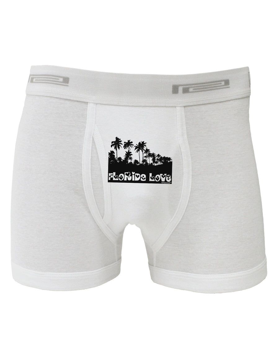 Florida Love - Palm Trees Cutout Design Boxer Briefs by TooLoud-Boxer Briefs-TooLoud-White-Small-Davson Sales