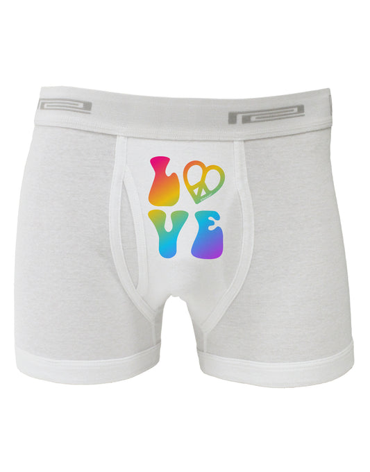 Peace and Love - Peace Heart Love Boxer Briefs-Boxer Briefs-TooLoud-White-Small-Davson Sales