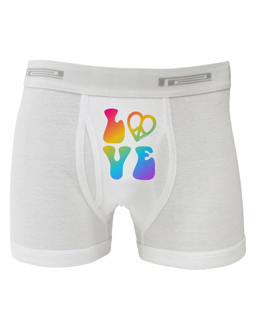 Peace and Love - Peace Heart Love Boxer Briefs-Boxer Briefs-TooLoud-White-Small-Davson Sales