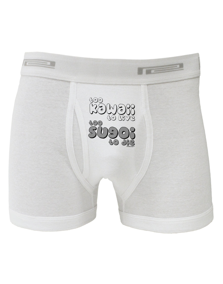 Too Kawaii to Live - B&W Boxer Briefs by TooLoud-Boxer Briefs-TooLoud-White-Small-Davson Sales