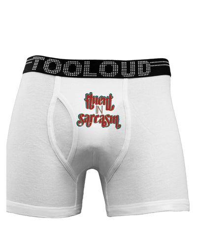 Fluent in Sarcasm Boxer Briefs-Boxer Briefs-TooLoud-White-Small-Davson Sales