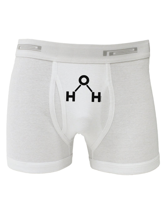 Water Molecule Text Boxer Briefs by TooLoud-Boxer Briefs-TooLoud-White-Small-Davson Sales