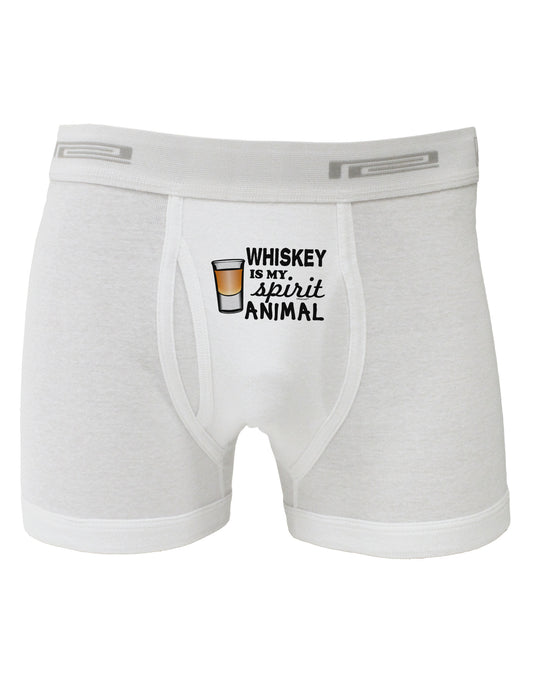 TooLoud Whiskey Is My Spirit Animal Boxer Briefs-Boxer Briefs-TooLoud-White-Small-Davson Sales