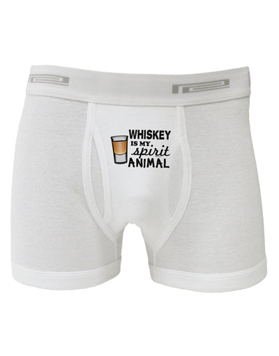 TooLoud Whiskey Is My Spirit Animal Boxer Briefs-Boxer Briefs-TooLoud-White-Small-Davson Sales