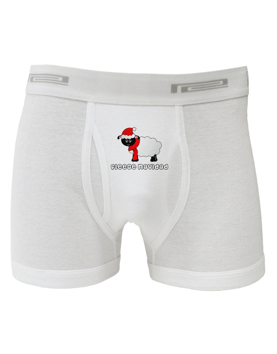 Fleece Navidad Christmas Sheep Boxer Briefs-Boxer Briefs-TooLoud-White-Small-Davson Sales