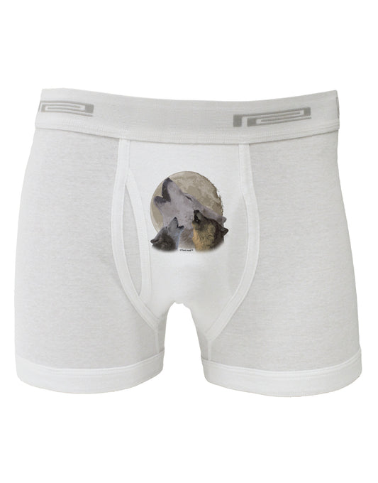 Three Wolves Howling at the Moon Boxer Briefs by TooLoud-Boxer Briefs-TooLoud-White-Small-Davson Sales