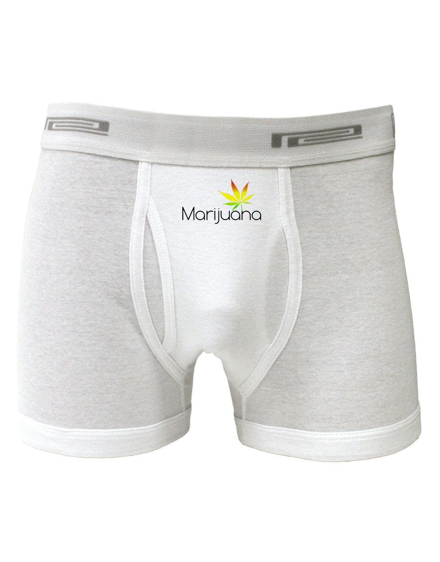 Marijuana Text and Leaf - Rastafarian Boxer Briefs-Boxer Briefs-TooLoud-White-Small-Davson Sales