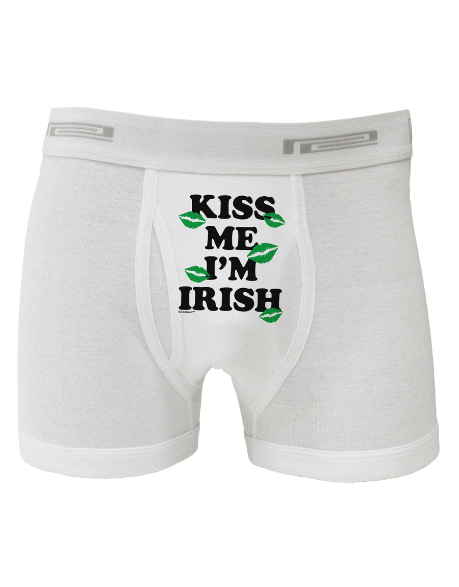 Kiss Me I'm Irish - Green Kisses Boxer Briefs by TooLoud-Boxer Briefs-TooLoud-White-Small-Davson Sales