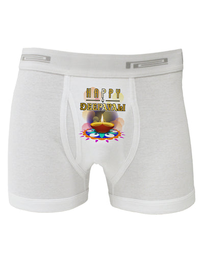 Happy Deepavali - Rangoli and Diya Boxer Briefs by-Boxer Briefs-TooLoud-White-Small-Davson Sales