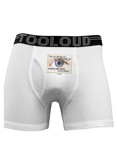 Eye For An Eye Gandhi Boxer Briefs by TooLoud-Boxer Briefs-TooLoud-White-Small-Davson Sales