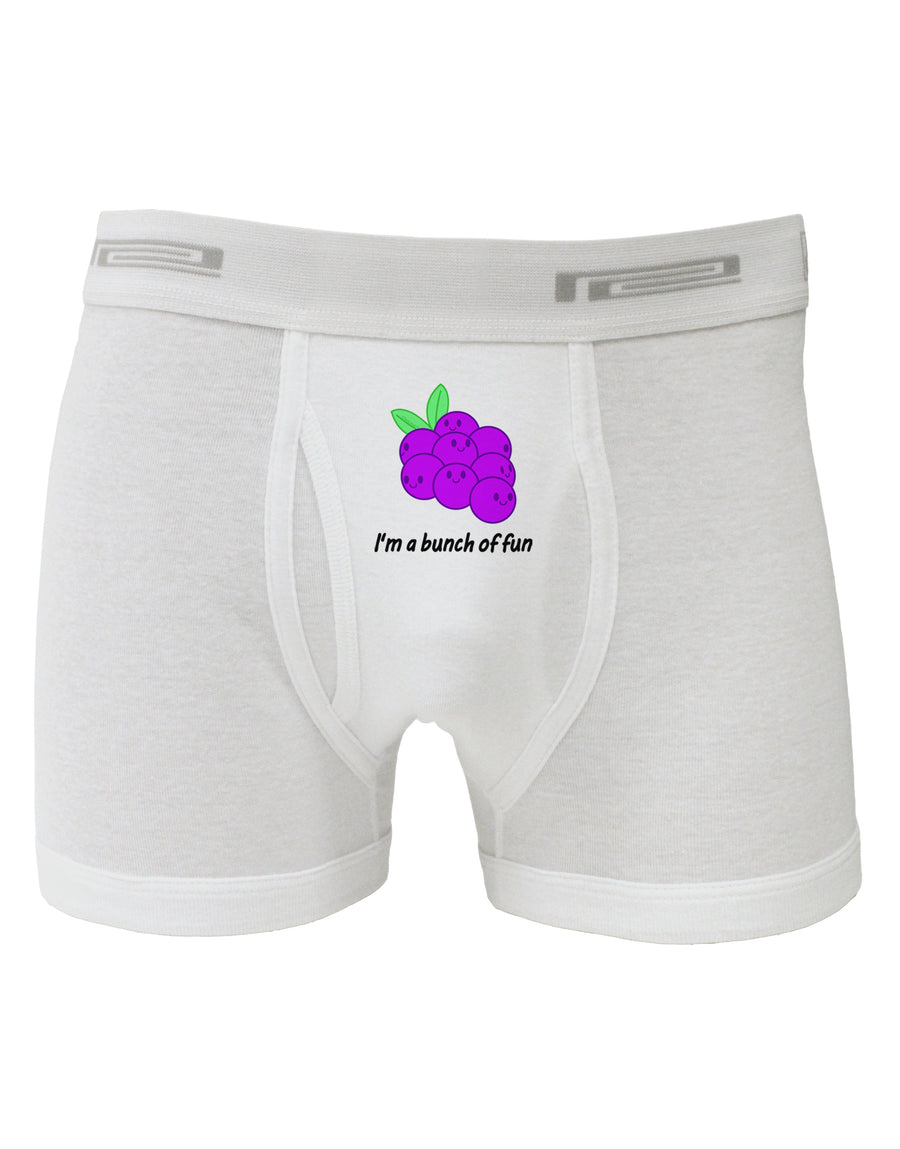 Grapes - I'm a Bunch of Fun Boxer Briefs-Boxer Briefs-TooLoud-White-Small-Davson Sales