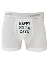 Happy Holla Days Text Boxer Briefs by TooLoud-Boxer Briefs-TooLoud-White-Small-Davson Sales