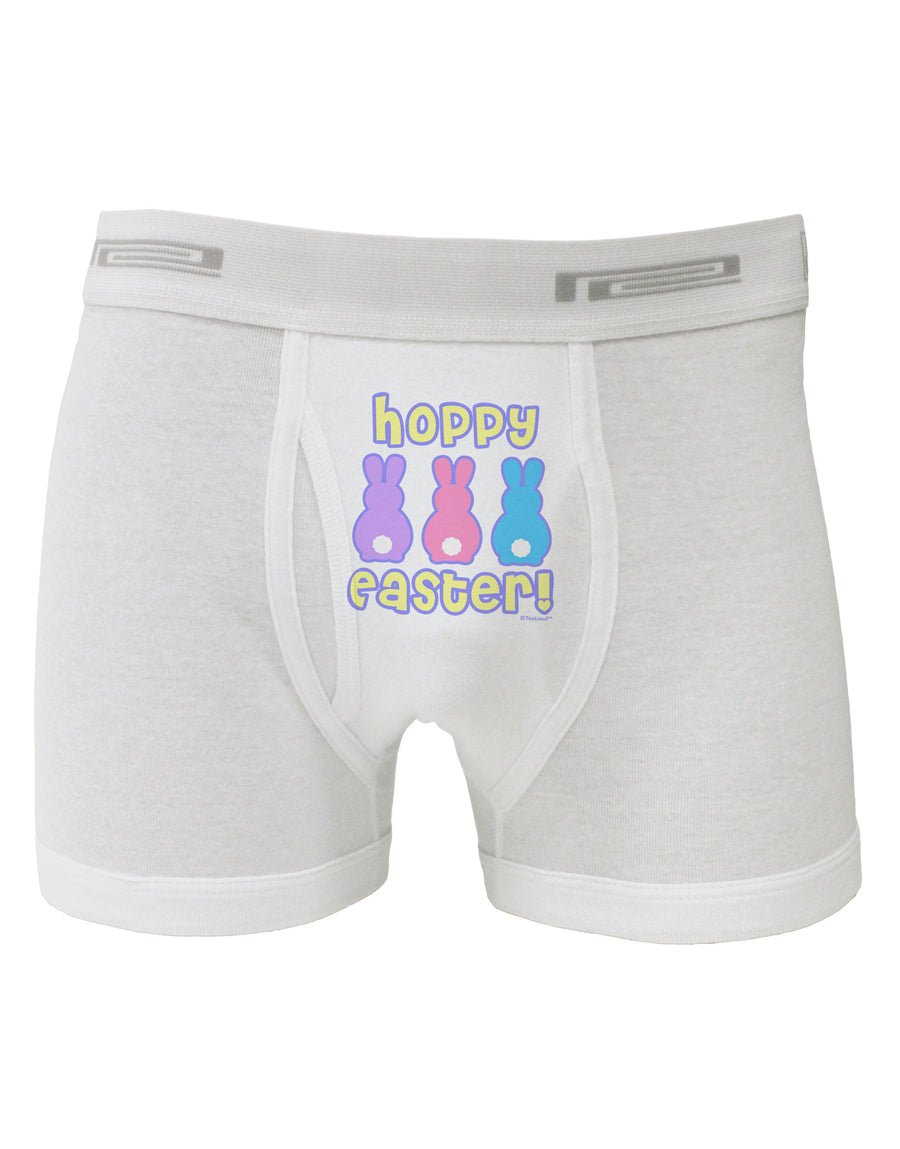 Three Easter Bunnies - Hoppy Easter Boxer Briefs by TooLoud-Boxer Briefs-TooLoud-White-Small-Davson Sales