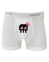 Retro 8-Bit Skull with Pink Bow Boxer Briefs-Boxer Briefs-TooLoud-White-Small-Davson Sales