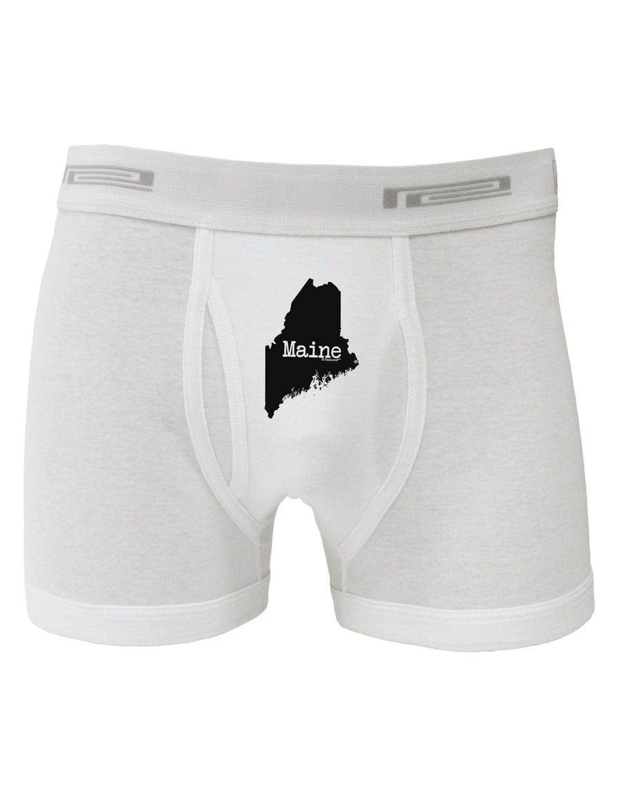 Maine - United States Shape Boxer Briefs by TooLoud-TooLoud-White-Small-Davson Sales