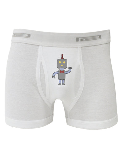 Cute Robot Male Boxer Briefs-Boxer Briefs-TooLoud-White-Small-Davson Sales