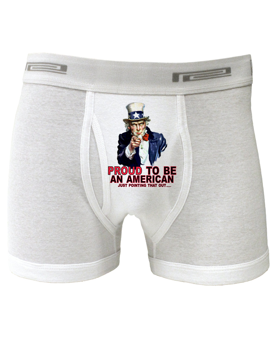 Uncle Sam Proud to be an American Boxer Briefs-Boxer Briefs-TooLoud-White-Small-Davson Sales