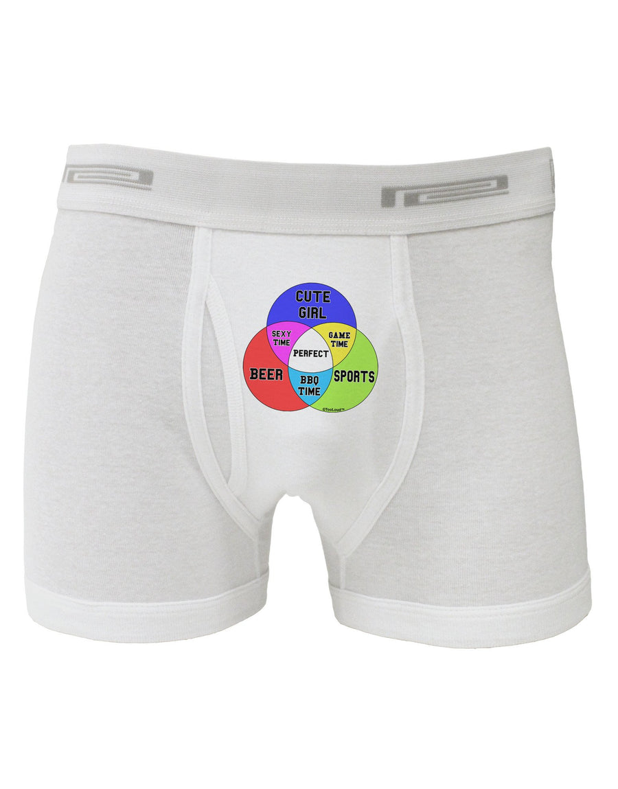 Beer Girl and Sports Diagram Boxer Briefs-Boxer Briefs-TooLoud-White-XXX-Large-Davson Sales