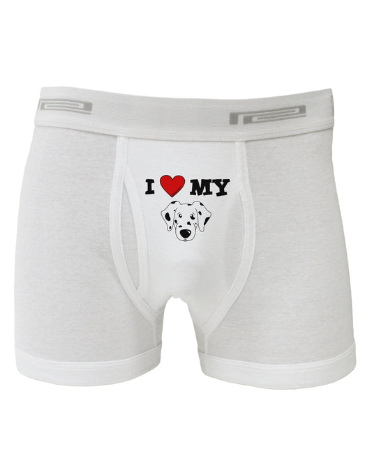 I Heart My - Cute Dalmatian Dog Boxer Briefs by TooLoud-Boxer Briefs-TooLoud-White-Small-Davson Sales