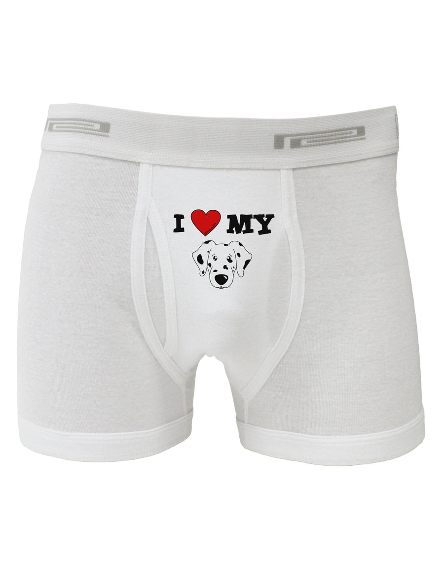 I Heart My - Cute Dalmatian Dog Boxer Briefs by TooLoud-Boxer Briefs-TooLoud-White-Small-Davson Sales