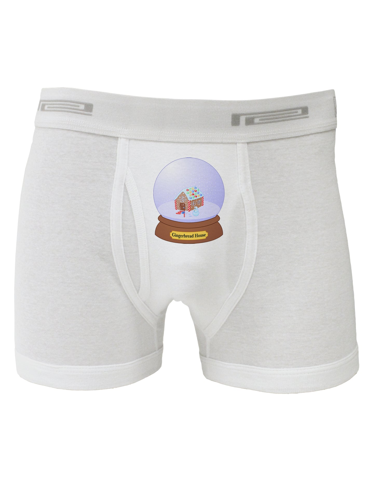 Little Gingerbread House Snow Globe Boxer Briefs by TooLoud-Boxer Briefs-TooLoud-White-Small-Davson Sales