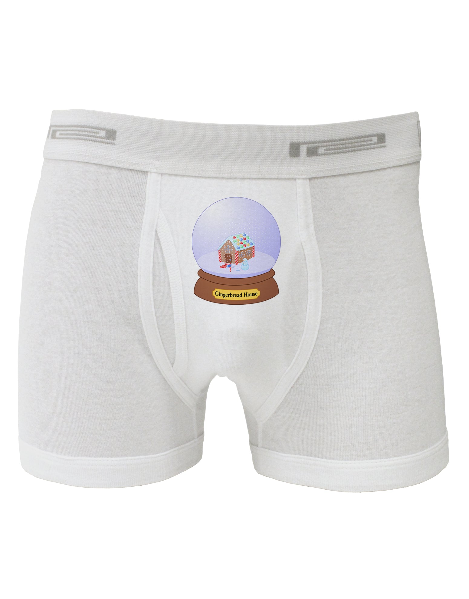 Little Gingerbread House Snow Globe Boxer Briefs by TooLoud-Boxer Briefs-TooLoud-White-Small-Davson Sales