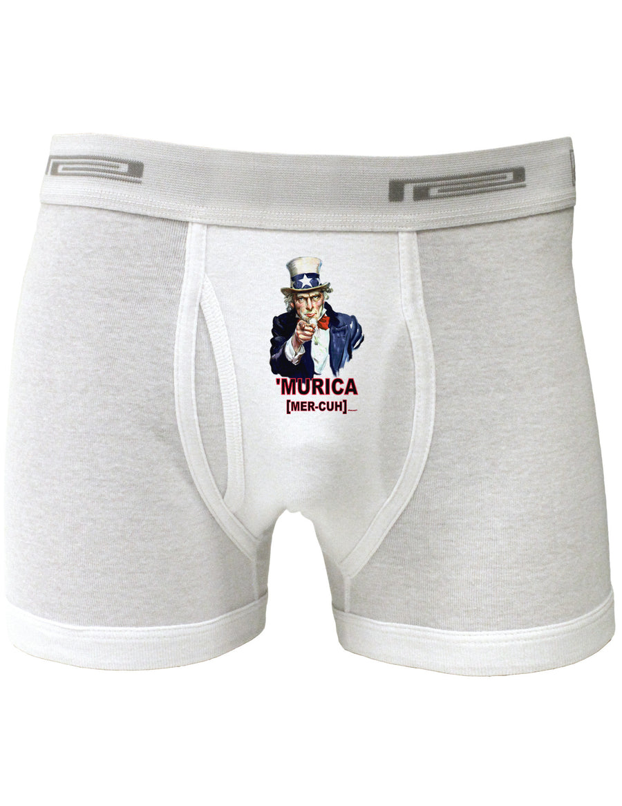 Uncle Sam Merica Boxer Briefs-Boxer Briefs-TooLoud-White-Small-Davson Sales