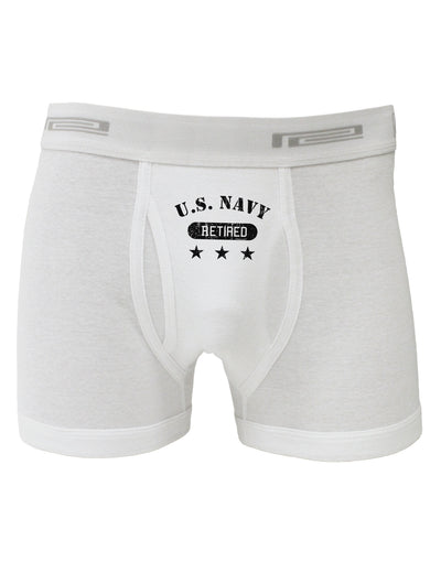 Retired Navy Boxer Briefs-Boxer Briefs-TooLoud-White-Small-Davson Sales