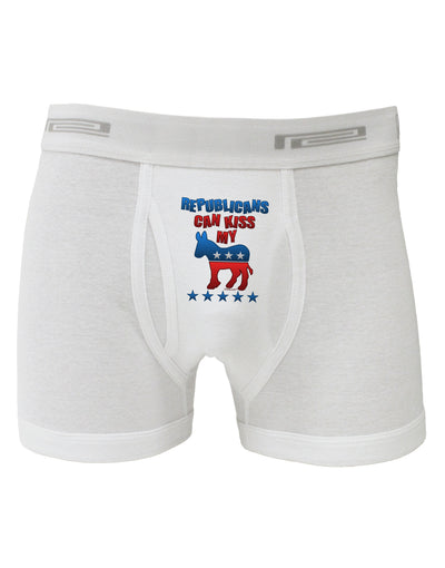 Republicans Can Kiss My - Democrat Boxer Briefs-Boxer Briefs-TooLoud-White-Small-Davson Sales