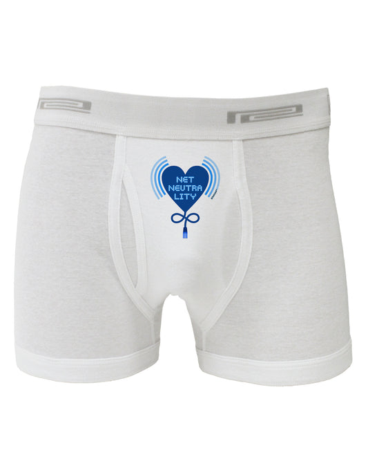 Heart Net Neutrality Boxer Briefs-Boxer Briefs-TooLoud-White-Small-Davson Sales