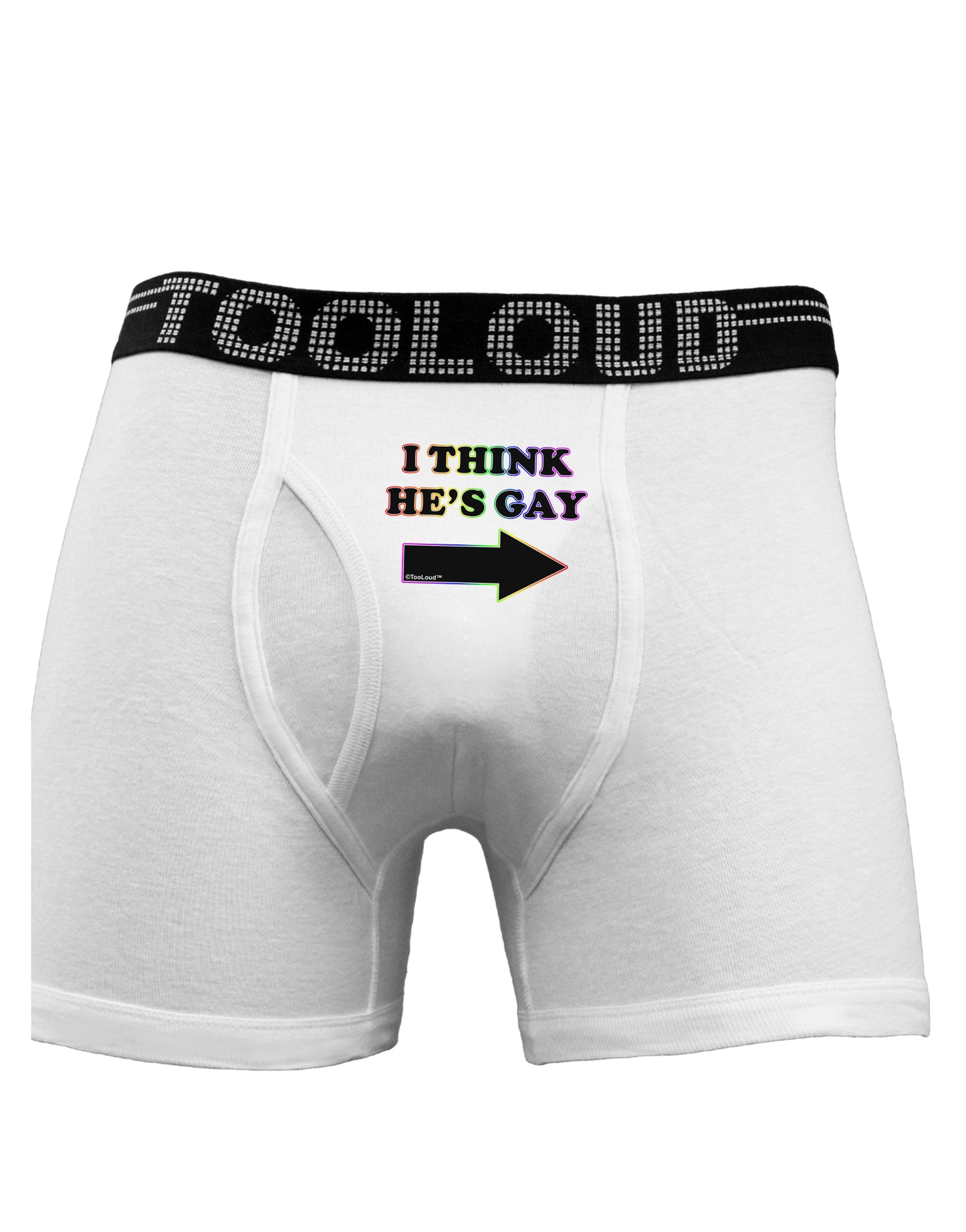 I Think He's Gay Right Boxer Briefs by TooLoud-Boxer Briefs-TooLoud-White-Small-Davson Sales