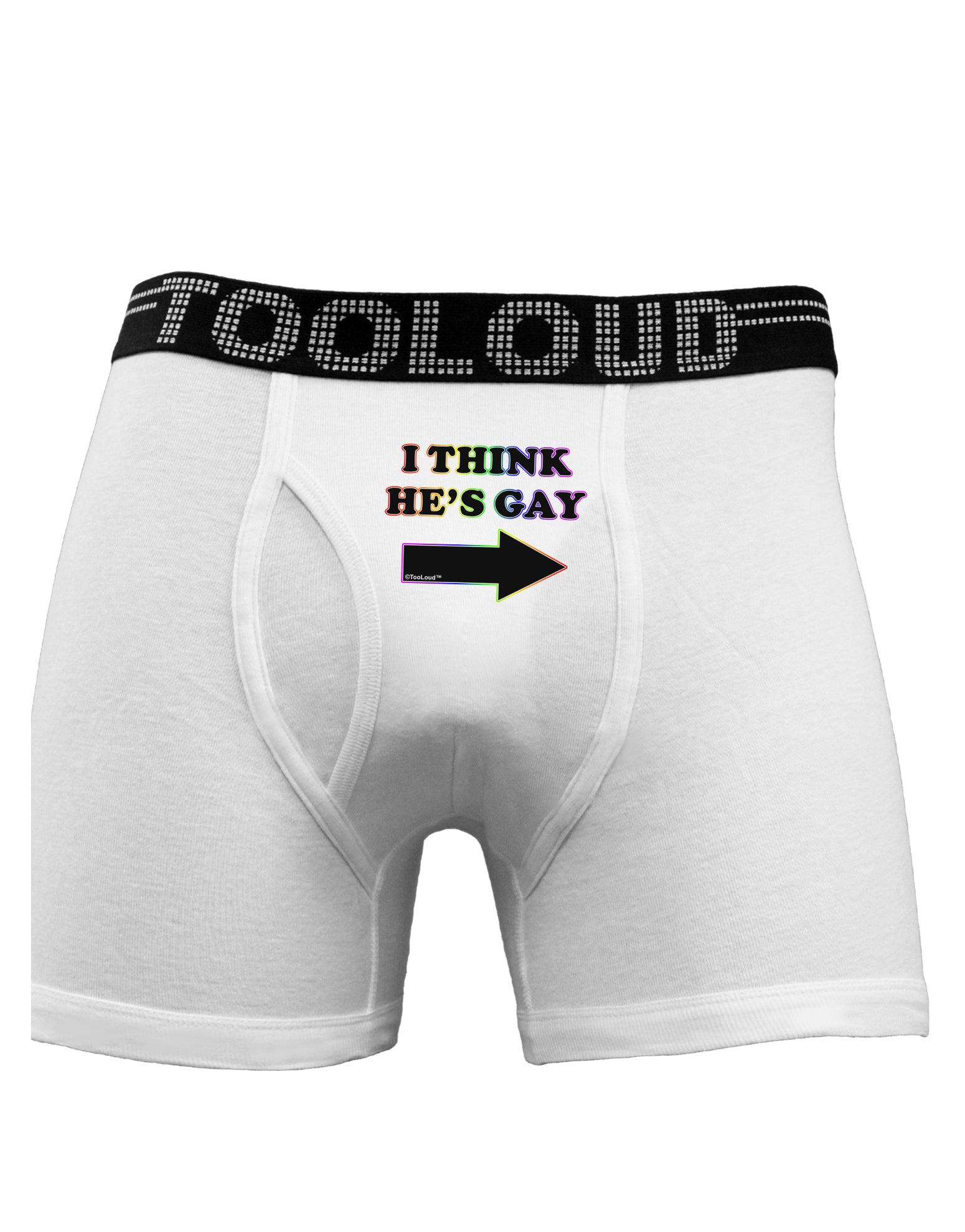I Think He's Gay Right Boxer Briefs by TooLoud-Boxer Briefs-TooLoud-White-Small-Davson Sales