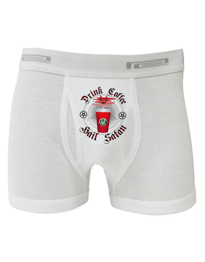 Red Cup Drink Coffee Hail Satan Boxer Briefs by-Boxer Briefs-TooLoud-White-Small-Davson Sales