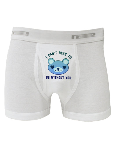 I Can't Bear to be Without You Blue Boxer Briefs by-Boxer Briefs-TooLoud-White-Small-Davson Sales