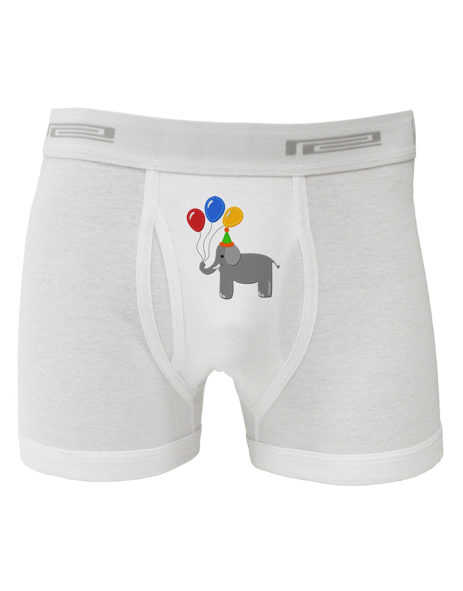 Cute Elephant with Balloons Boxer Briefs-Boxer Briefs-TooLoud-White-Small-Davson Sales