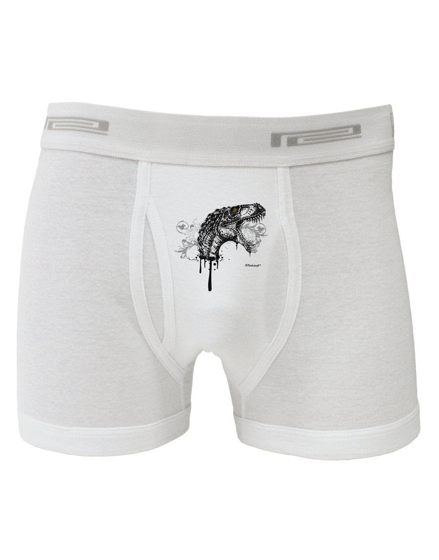 Artistic Ink Style Dinosaur Head Design Boxer Briefs by TooLoud-Boxer Briefs-TooLoud-White-Small-Davson Sales