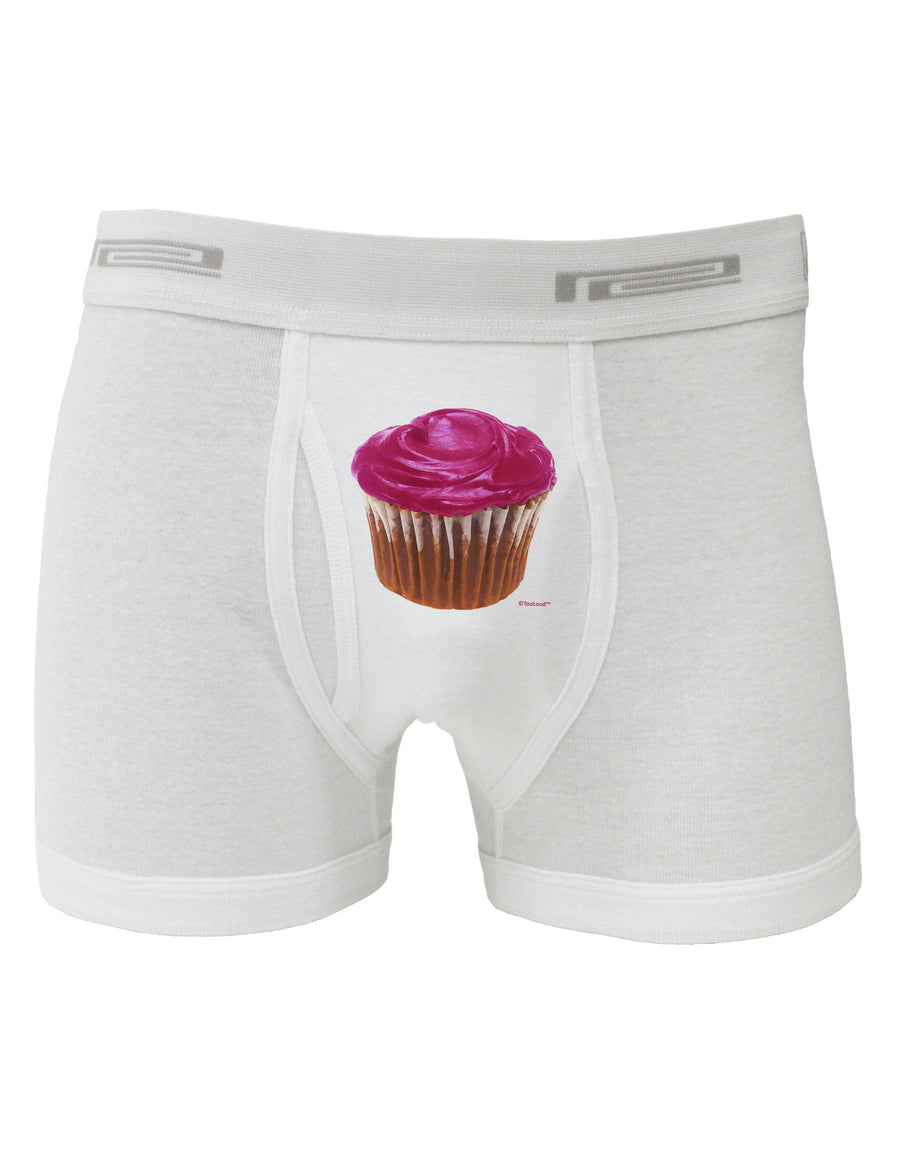 Giant Bright Pink Cupcake Boxer Briefs by TooLoud-Boxer Briefs-TooLoud-White-Small-Davson Sales