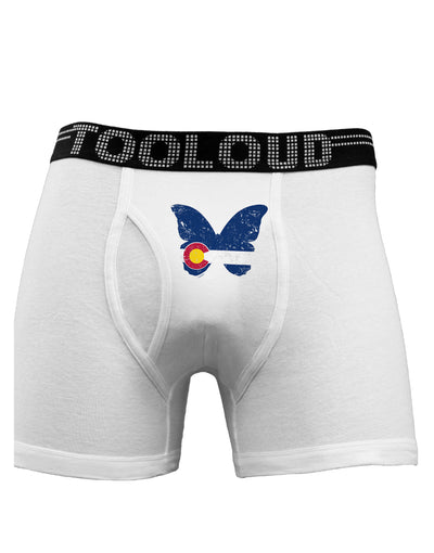 Grunge Colorado Butterfly Flag Boxer Briefs-Boxer Briefs-TooLoud-White-Small-Davson Sales