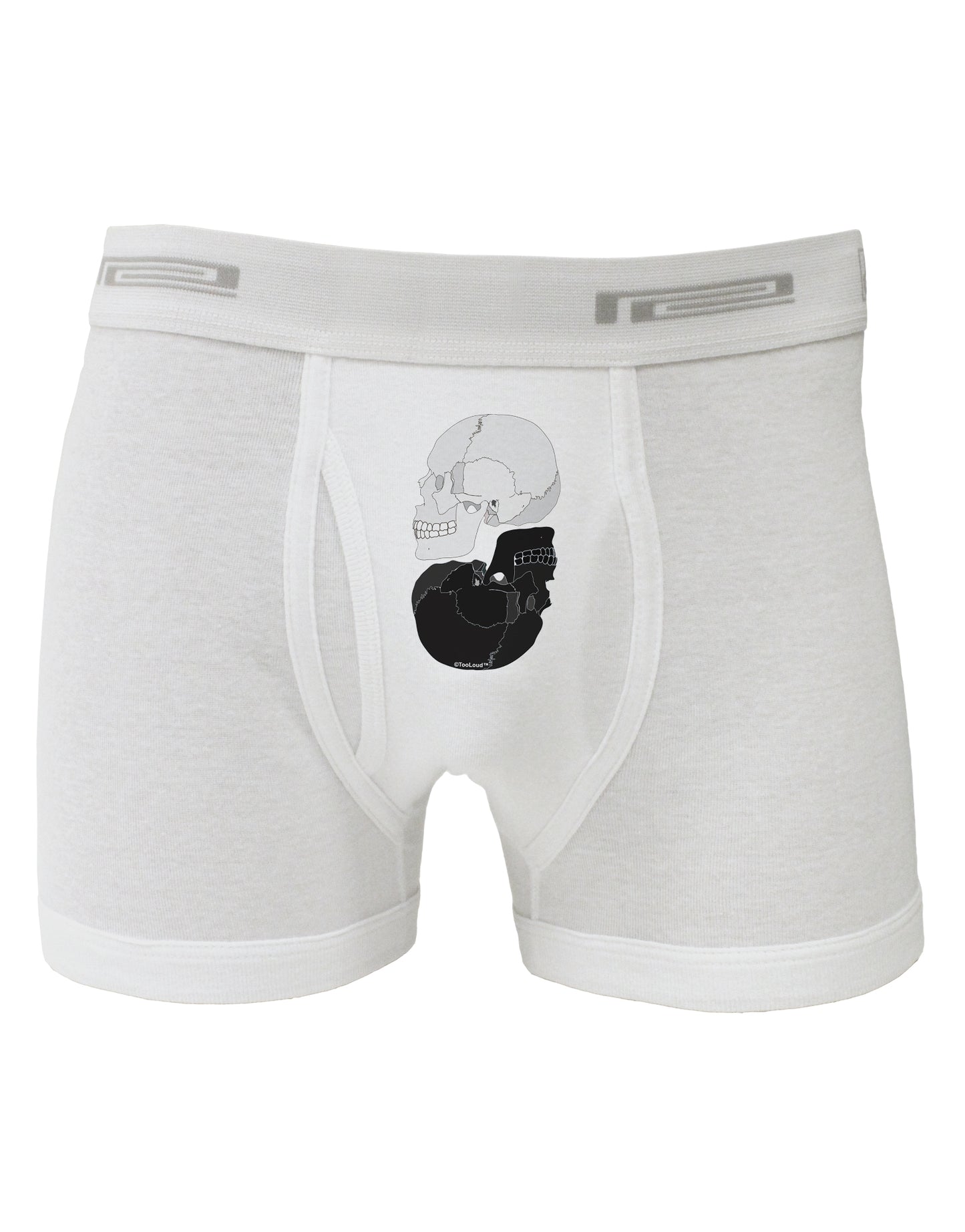 White And Black Inverted Skulls Boxer Briefs by TooLoud-Boxer Briefs-TooLoud-White-Small-Davson Sales